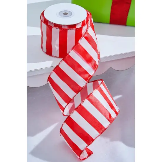 2.5" Make Me A Candy Striper Ribbon: Red (10 Yards) {3}