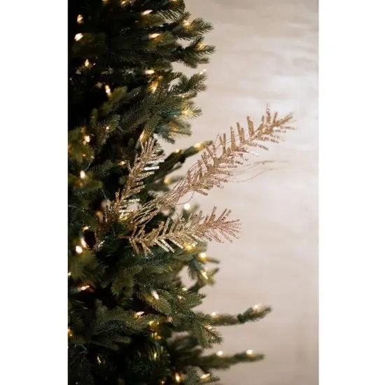 30&rdquo; Champagne Glitter Sequin Pine Spray {2}