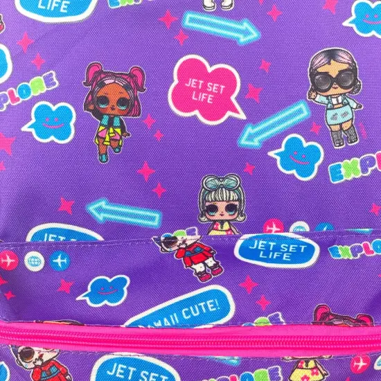 L.O.L. Surprise Dolls All Over Print Backpack With Pocket, 16" Inch {6}