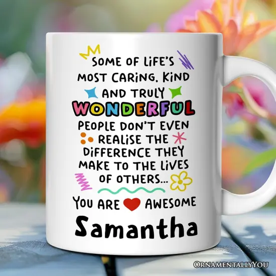 You Are Wonderful Mug, Heartful Message Gift {2}