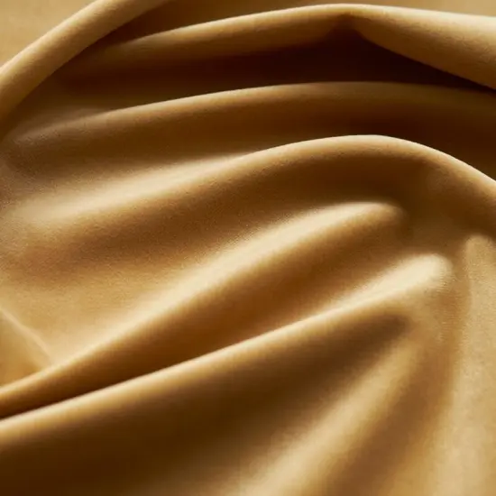 Giselle Plush Velvet Fabric Luxuriously Soft & Richly Textured 100% Polyester, 55" Wide Honey {1}