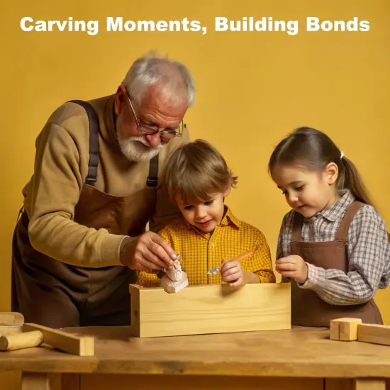 Wood Carving Tools, 7Pcs Wood Carving Knife Kit Carbon Steel, Wood Chisels Set for Pumpkins Soap Sculpture Carving DIY (5 Styles) {5}