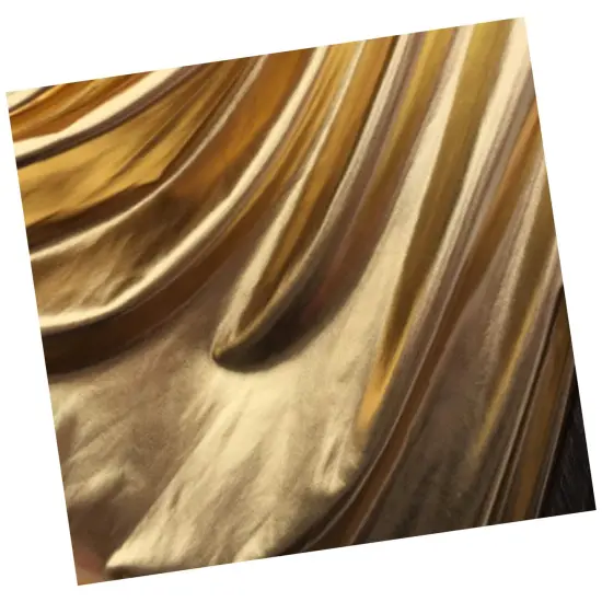 4 Way Stretch Gold Metallic Pleather Spandex Fabric {5}