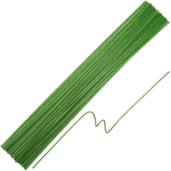 16 Gauge Floral Wire Stems Flower Florist Floral Stem Wire for Bouquet Craft,50Pcs Green 16 Gauge {1}