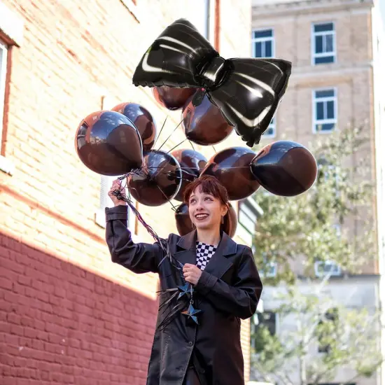 Big Black Bow Tie Balloon Bowtie Balloon , 6 Pack Bow Balloon Bowknot Foil Balloons Mouse Party Decoration {2}