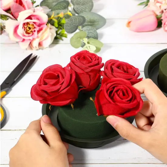 Floral Foam with Bowl 4.7 Inch Green DIY Flower {3}