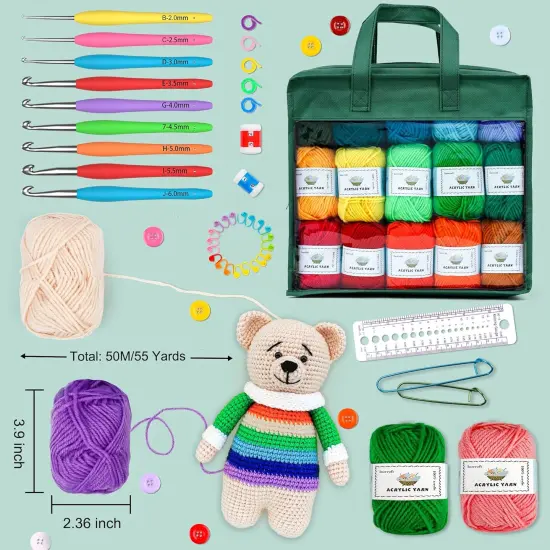 Crochet Yarn Kit for Beginners {3}