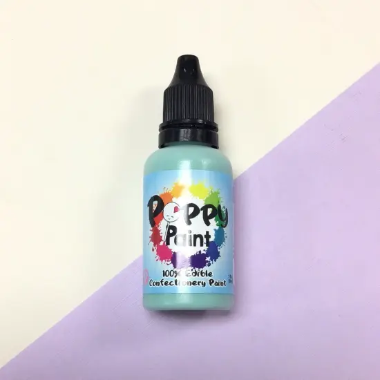 Poppy Paint Mint Edible Confectionery Paint for Cakes Cookies and Chocolate {3}
