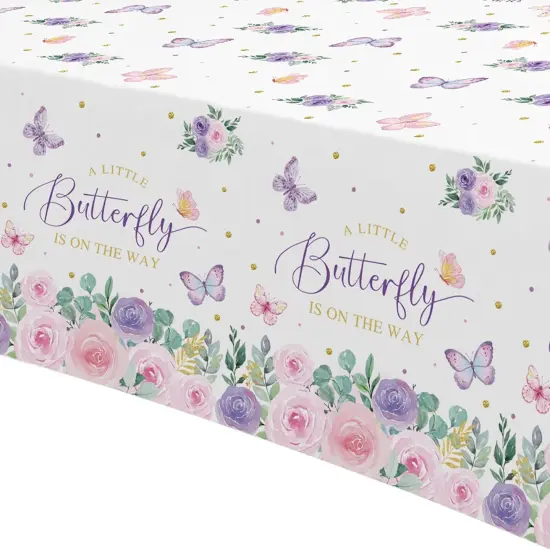 Butterfly Baby Shower Decorations Tablecloth {3}