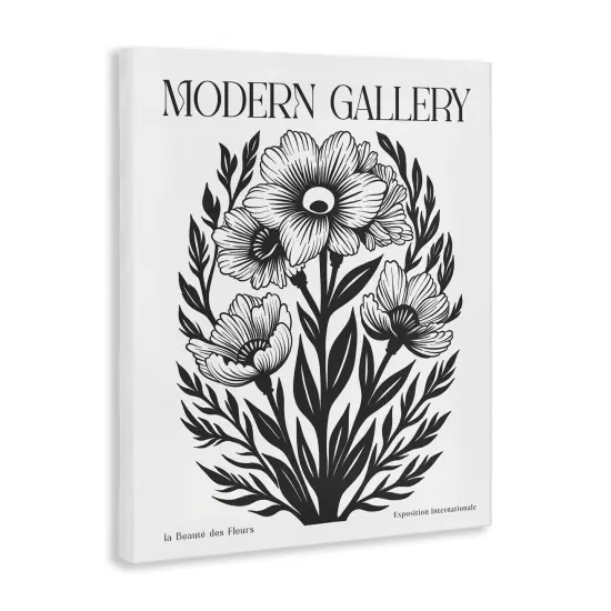 Stupell Industries Flowers with Curved Ferns Canvas By Lettered and Lined {3}