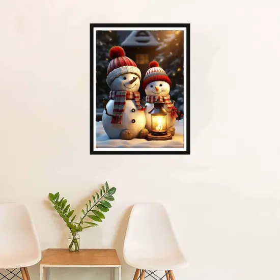 5D Diamond Art Kits for Adults Christmas - DIY Diamond Painting Snowman (12x16 inch) {4}
