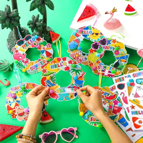 48 Sets Summer Wreath Craft Kits {2}