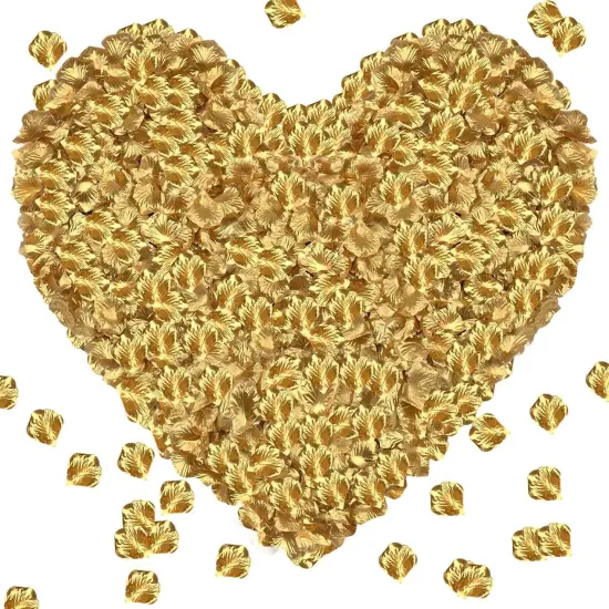 1000 Pieces Artificial Rose Petals (Gold Color) {1}