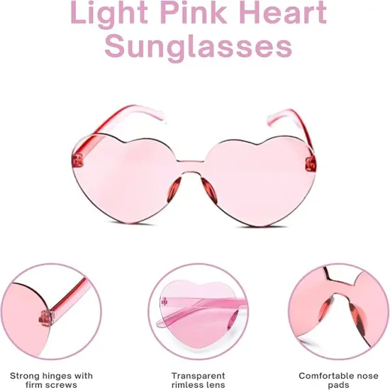 4E's Novelty Cowgirl Hat with Pink Feathers & Heart Shaped Sunglasses, Cowboy Hats for Women Costume Accessory {3}