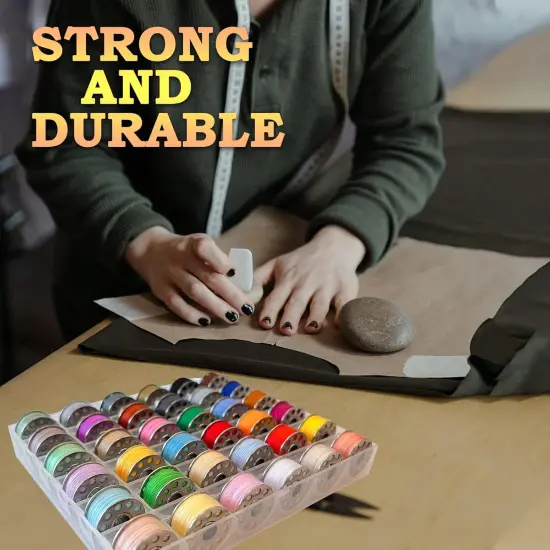36Pcs Bobbins and Sewing Threads with Plastic Bobbin Case {4}