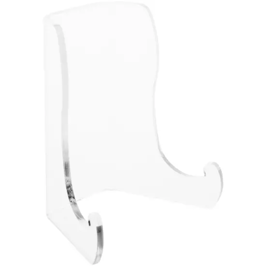 Plymor Clear Acrylic Small Flat Back Easel with Shallow Support Ledges, 3" H x 2.5" W x 2" D {1}