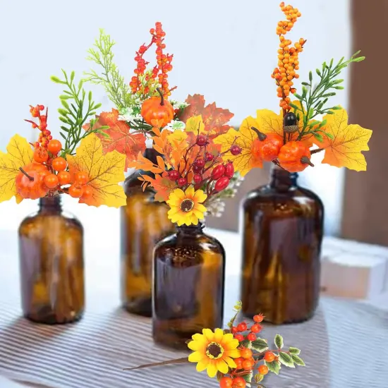 5 Pcs Fall Stems Artificial for Thanksgiving {2}
