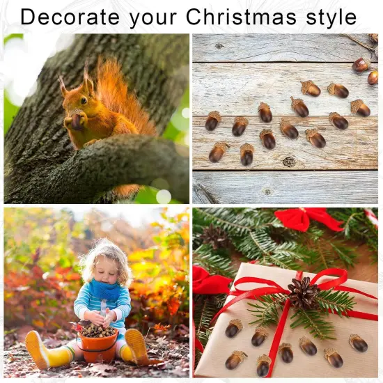300 Pieces Artificial Acorn Decor (Dark Brown) {3}