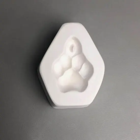 3.75" x 3" x 1.5" Paw Holey Frit Casting Glass Fusing Kiln Mold {3}