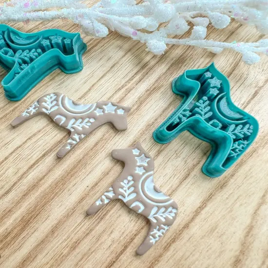 FOLK HORSE | SCANDINAVIAN | CHRISTMAS | CLAY CUTTER {4}