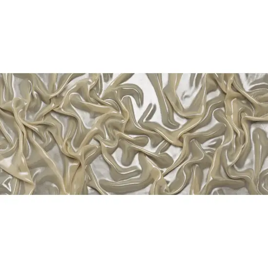 1 Yard Silver on Gold Liquid Sheen Metallic Polyester Chiffon Fabric 60" Width {3}