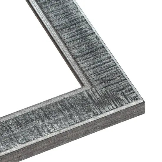 Photo Size Distressed Black Picture Frame - UV Acrylic, Foam Board Backing, Hanging Hardware {2}