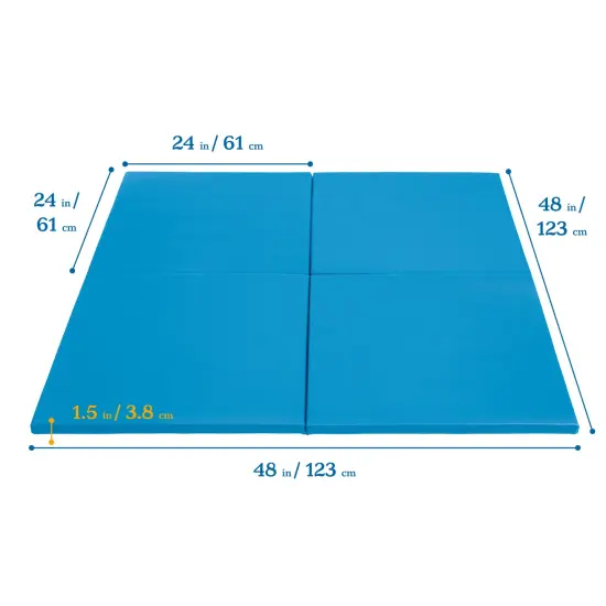 Play Patch Activity Mat Squares, Modular Playmat, 4-Pack French Blue {2}