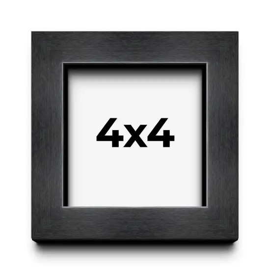 Square Shadow Box 1" Depth Grey Picture Frame - UV Acrylic, Backing, Hanging Hardware {1}