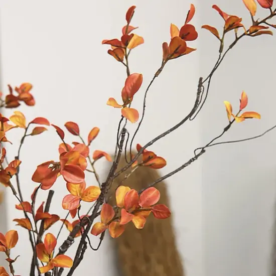Artificial Fall Branches Tall Fall Stems Fake Ficus Branches for Thanksgiving Autumn Home Office Wedding Vase Filler Decoration {4}