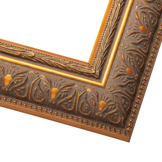 Panoramic Museum Gold Picture Frame - UV Acrylic, Foam Board Backing, Hanging Hardware {2}