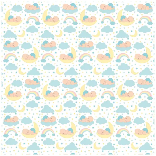 Pack of 3 - Little Birdie Little Miracle Cardstock Pack 12"X12" 12/Pkg-Baby Boy {6}