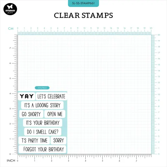 Studio Light Sweet Stories Clear Stamps-Nr. 661, Let's Celebrate {1}