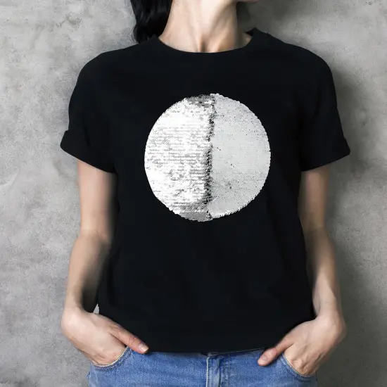 Craft Express Silver Sequin Round-Silver, 7.5" x 7.5", 2 pack {5}