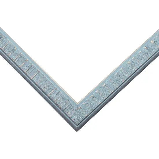 Textured Blue Picture Frame - UV Acrylic, Backing Board, Hanging Hardware Included {5}