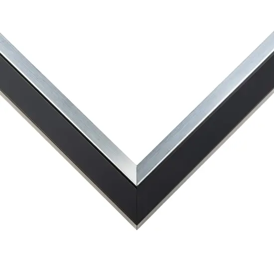Flat Silver Picture Frame - UV Acrylic, Foam Board Backing, Hanging Hardware {3}