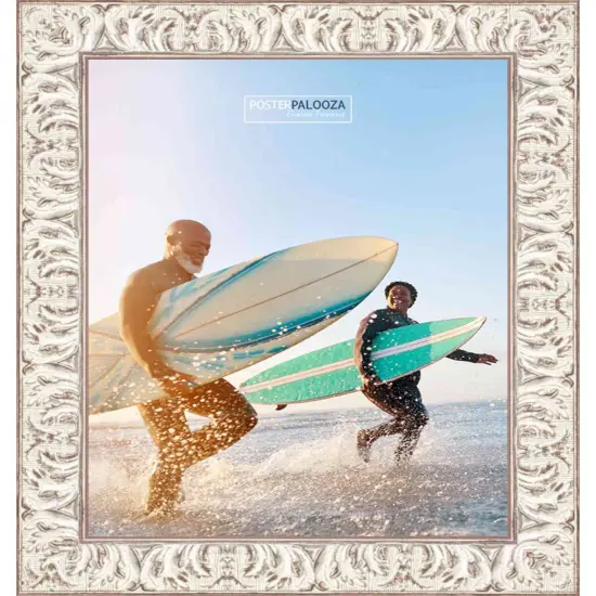 Panoramic Refined White Picture Frame - UV Acrylic, Foam Board Backing, Hanging Hardware {5}