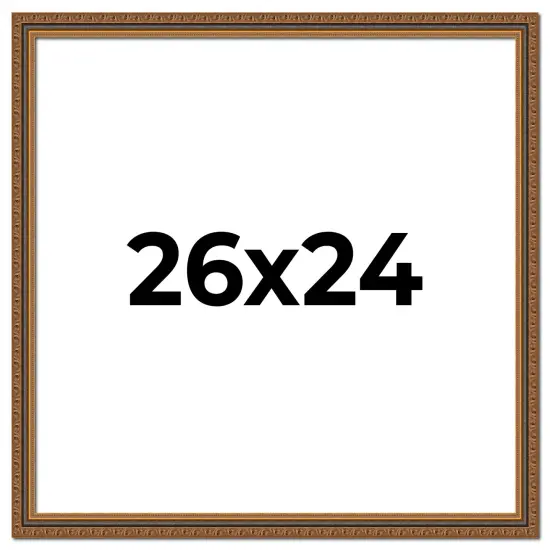 Photo Size Classic Gold Picture Frame - UV Acrylic, Foam Board Backing, Hanging Hardware {1}