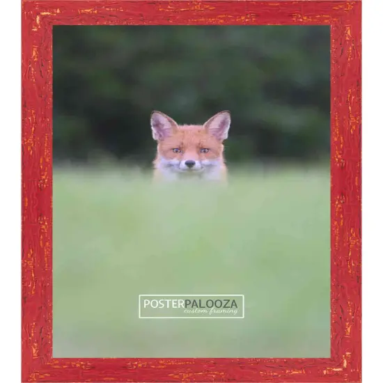 Shabby Chic Red Picture Frame - UV Acrylic, Backing Board, Hanging Hardware Included {4}