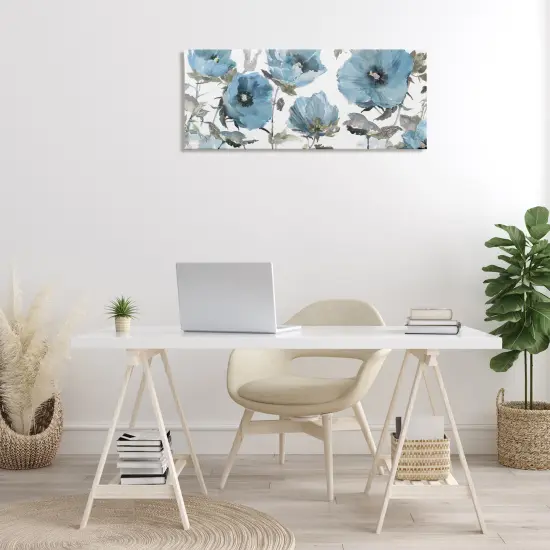 Stupell Industries Blue Poppies on White Canvas By Theresa Heidel {2}