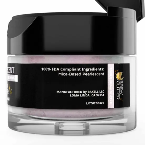 Brew Glitter - Pink Iridescent Edible Drink Glitter (4g, x1 Flip-Cap Jar) for Beer, Cocktails and Beverages {6}