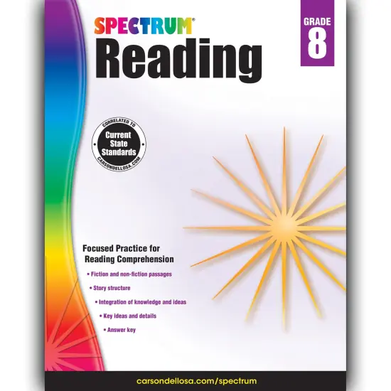 Reading Workbook, Grade 8, Paperback {1}