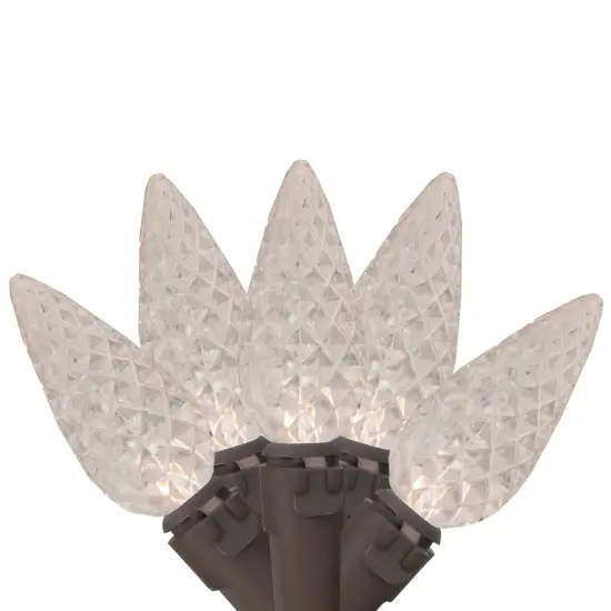 Northlight LED Faceted C6 Christmas Lights - Warm White - 23' Brown Wire - 70ct {3}