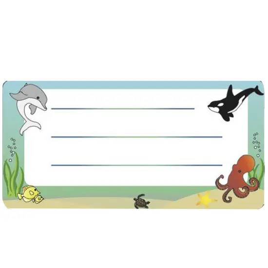Ocean Life Nametags, 1-5/8" x 3-1/4" , Pack of 36 {1}