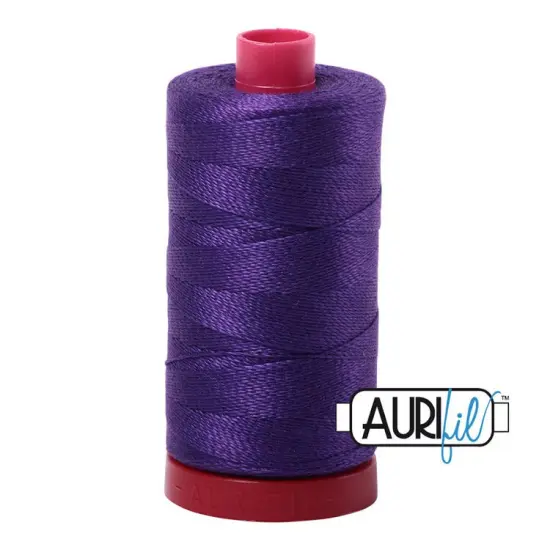 2582 Dark Violet Aurifil Cotton 12 WT Large Spool {1}