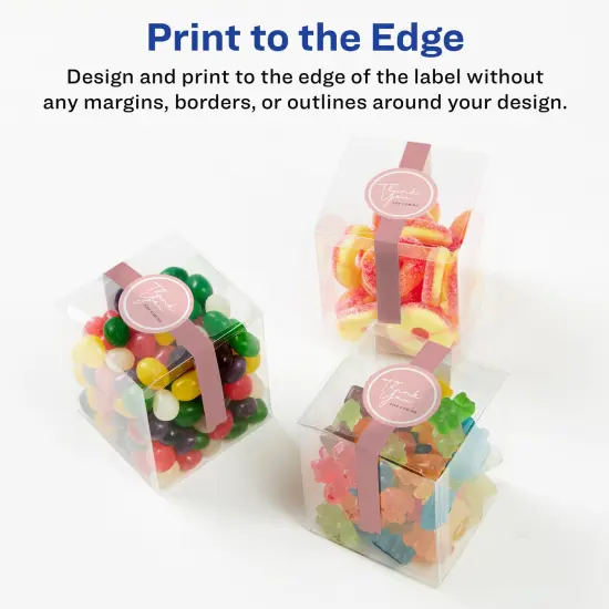 Avery Glossy White Wraparound Labels with Sure Feed, 1.5" x 7.75" {3}