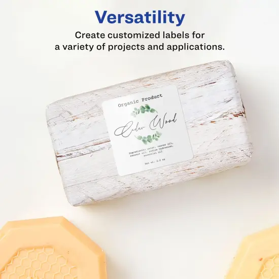 Avery Glossy White Square Labels with Sure Feed, 2.75" x 2.75" {2}