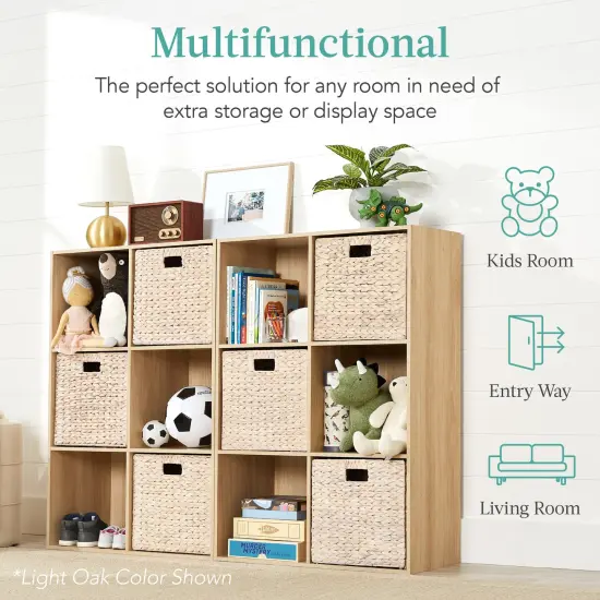 Best Choice Products 6-Cube Bookshelf, 13.5in Display Storage System, Organizer w/ Removable Back Panels Walnut {4}
