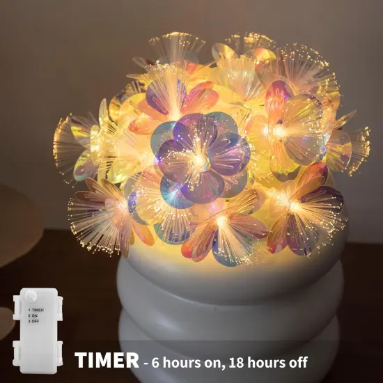 6.5ft 10 LED Flower Garland Lights Fairy Lights for Christmas {2}