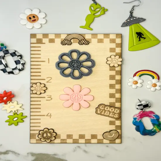 Peace Sign Daisy Flower Clay Cutter {1}