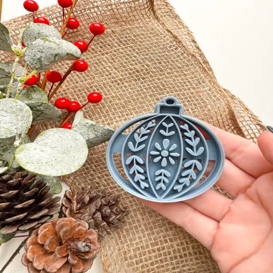 Scandinavian Folk Christmas Ornament Clay Cutters | Snowflake | Ornament {1}